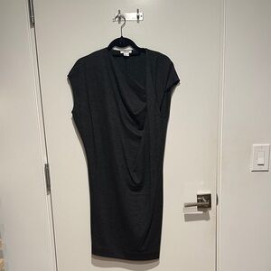 Helmut Lang asymmetrical  Draped Midi Dress